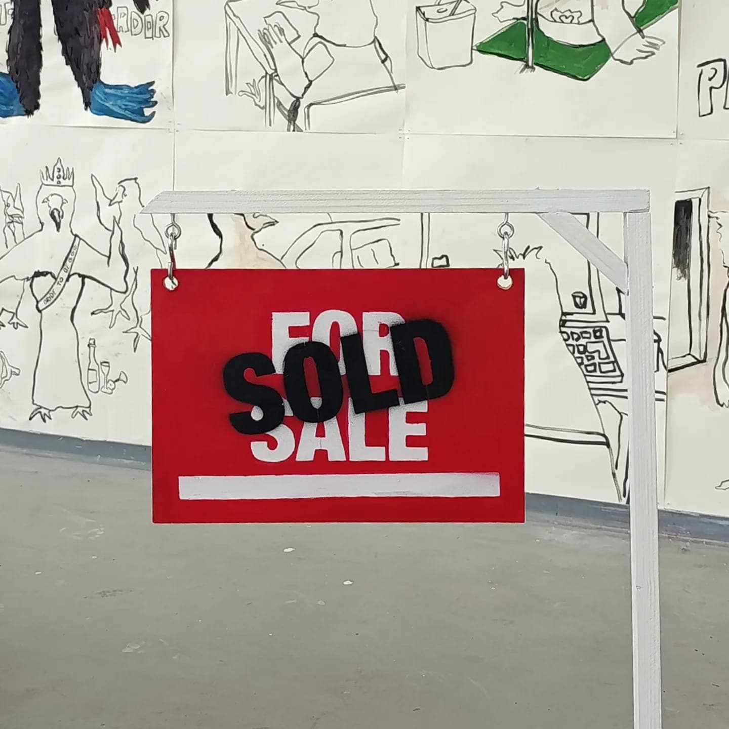 a handmade for sale sign
