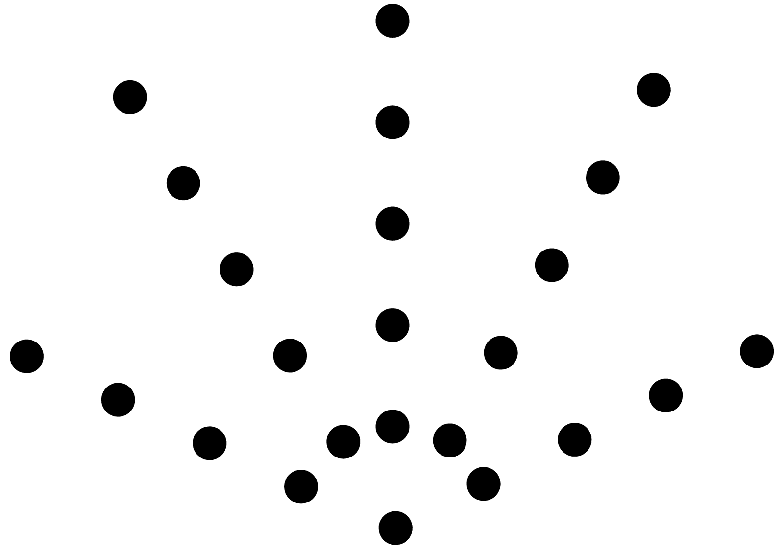 Black dots on white background